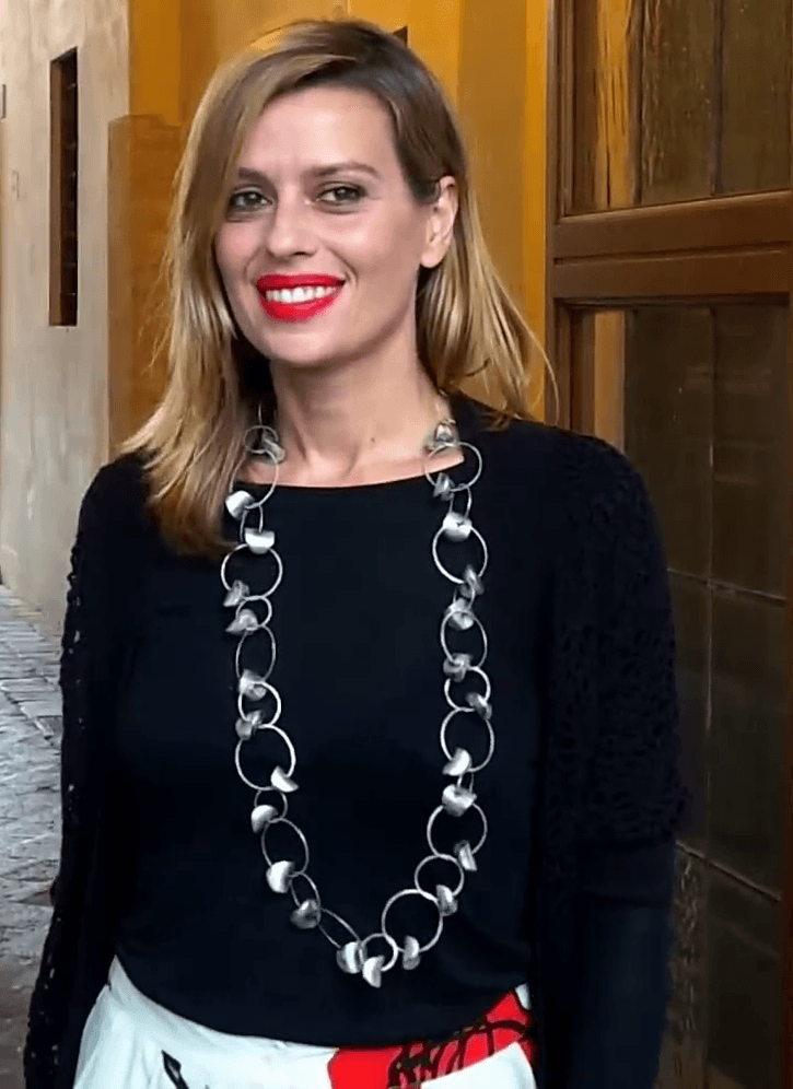 Claudia Di Pasquale à la présentation de Report sur RaiTre