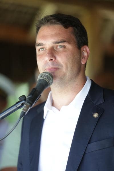 Photo d'archive: Flávio Bolsonaro organise un rassemblement sur l’Avenida Paulista avec des critiques à l'égard de Lula et Moraes