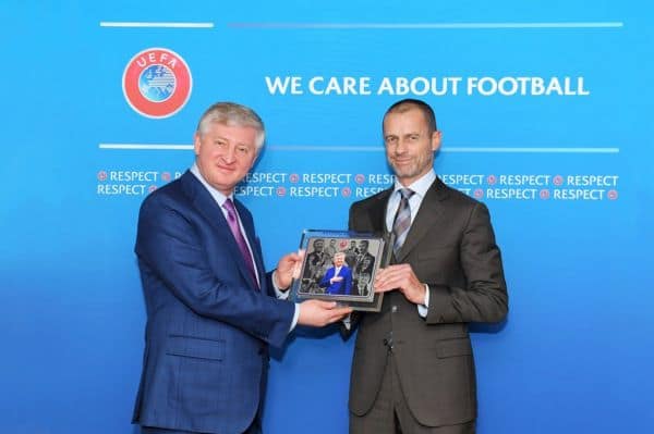 Foto d'archivio: Il presidente della Uefa Ceferin esclude una candidatura alla presidenza FIFA