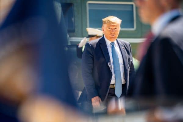 Foto de arquivo: Casa Branca nega comentários de Trump sobre Irão atacar cidades dos EUA