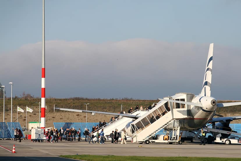 Gänsegeier hindert vertrek van een vliegtuig op Kreta