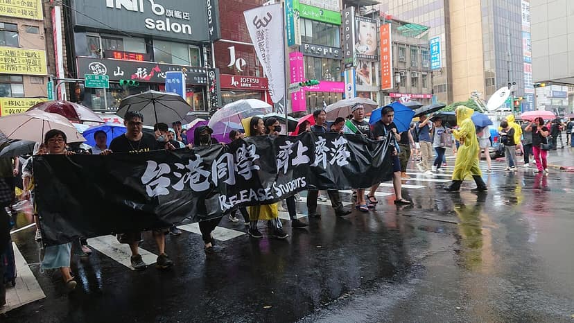 Taiwan veroordeelt politieke vervolging door China van Joshua Wong