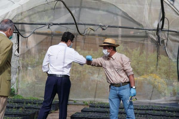 Moreno visita el incendio de Niebla que afecta a 658 personas
