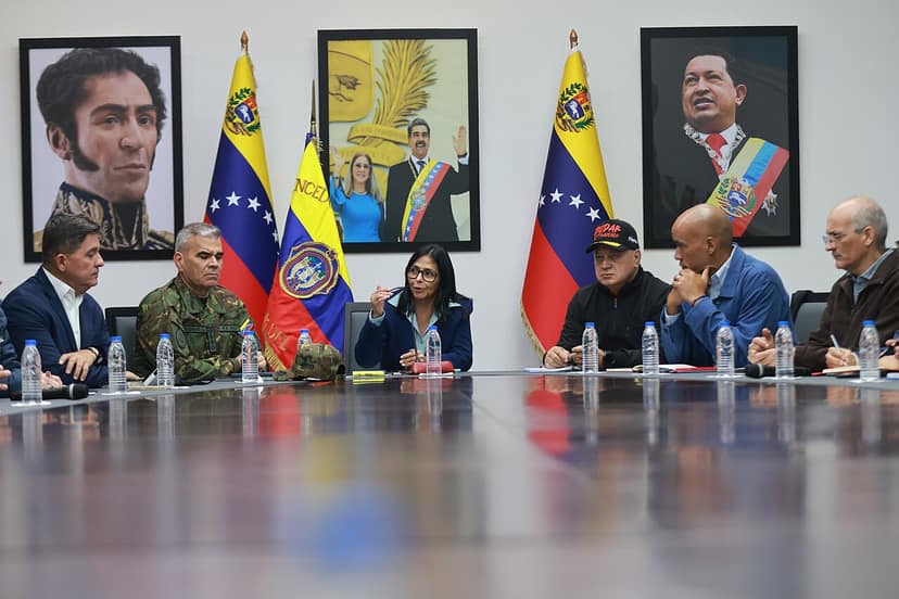 Photo d'archive: Trump affirme que Delcy Rodríguez veut des élections, mais le Venezuela n'est pas prêt