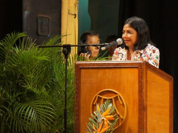Photo d'archive: Trump affirme que Delcy Rodríguez veut des élections, mais le Venezuela n'est pas prêt
