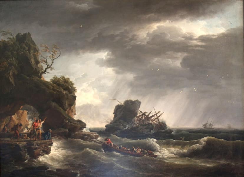 Foto de archivo: Naufragio de un pesquero francés cerca de Plymouth, dos marineros desaparecidos
