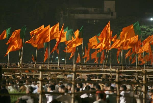 Foto de arquivo: Controvérsia Eclode Sobre 'Shuddhikaran' no Local do Rally de Mallikarjun Kharge