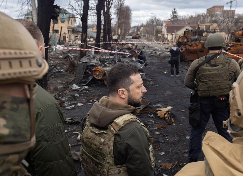 Foto de archivo: Zelensky desafiante en el Día de la Independencia ante déficit de armas