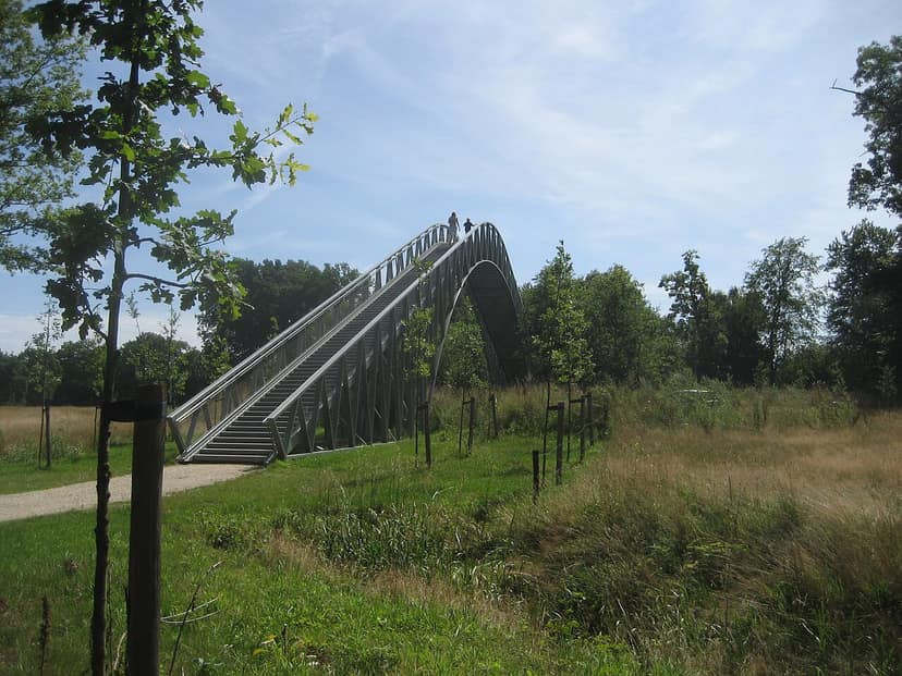 Foto d'archivio: Inizio dei lavori per il nuovo ponte ciclabile e pedonale a Ekeren