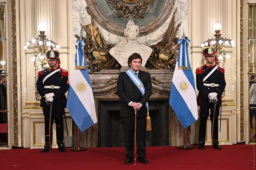 Foto de arquivo: Milei valoriza apoio de Trump sobre as Ilhas Malvinas
