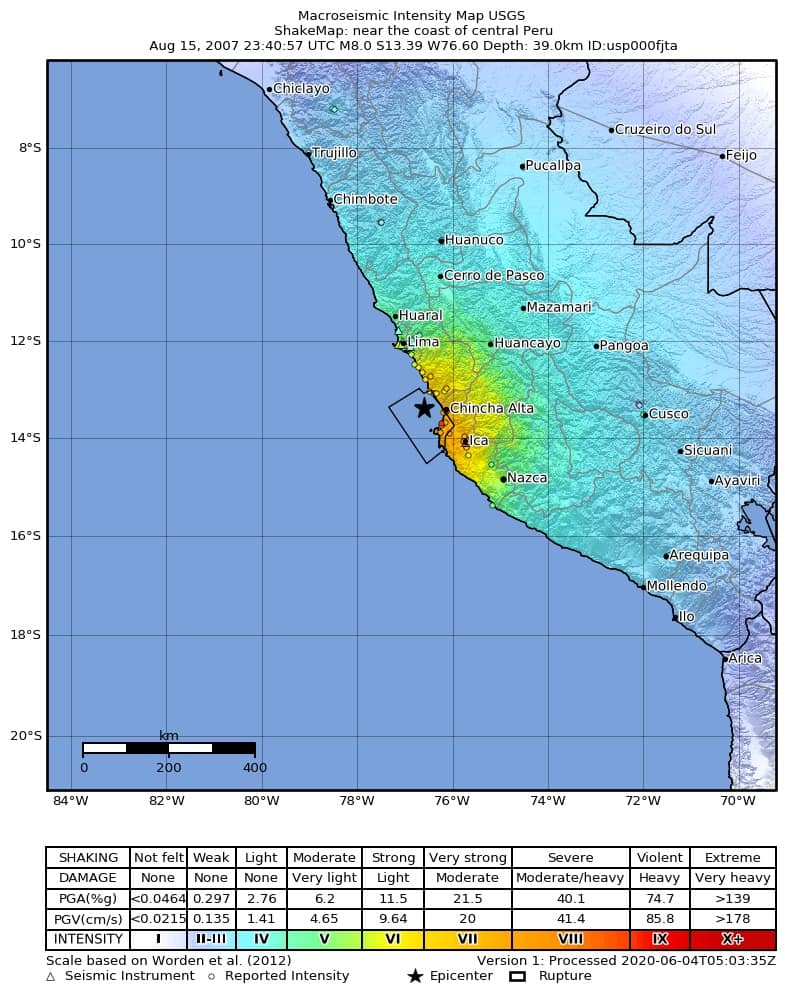 Archivbild: Erdbebenberichte aus Peru und Chile vom 15. September 2026