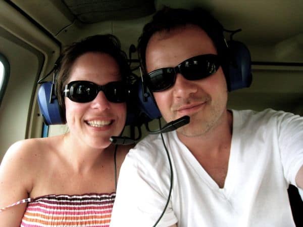 Remco Evenepoel and Oumi Rayane Take Helicopter Flight Over F1 Circuit and Alps